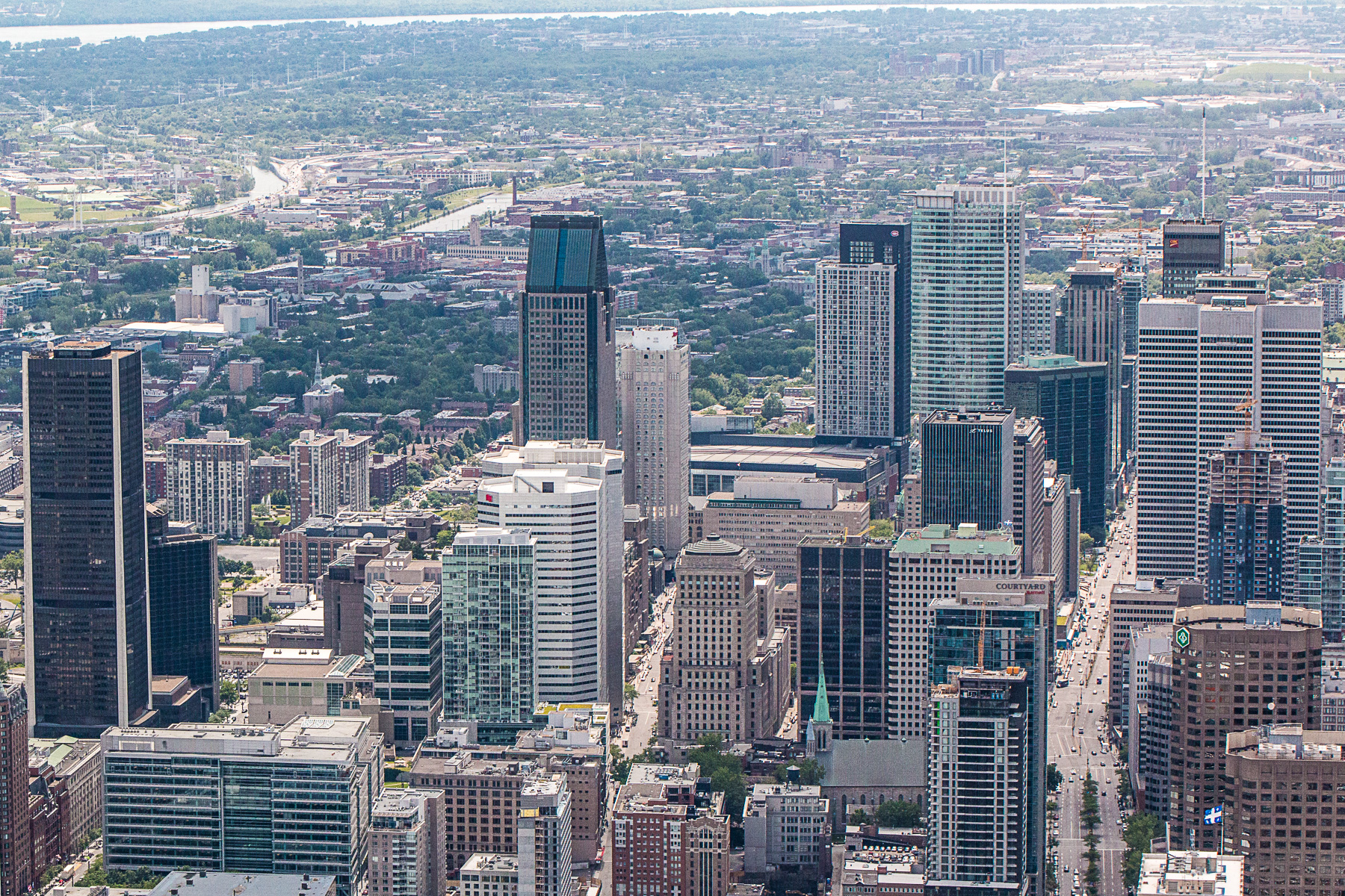 Le centre-ville de Montréal