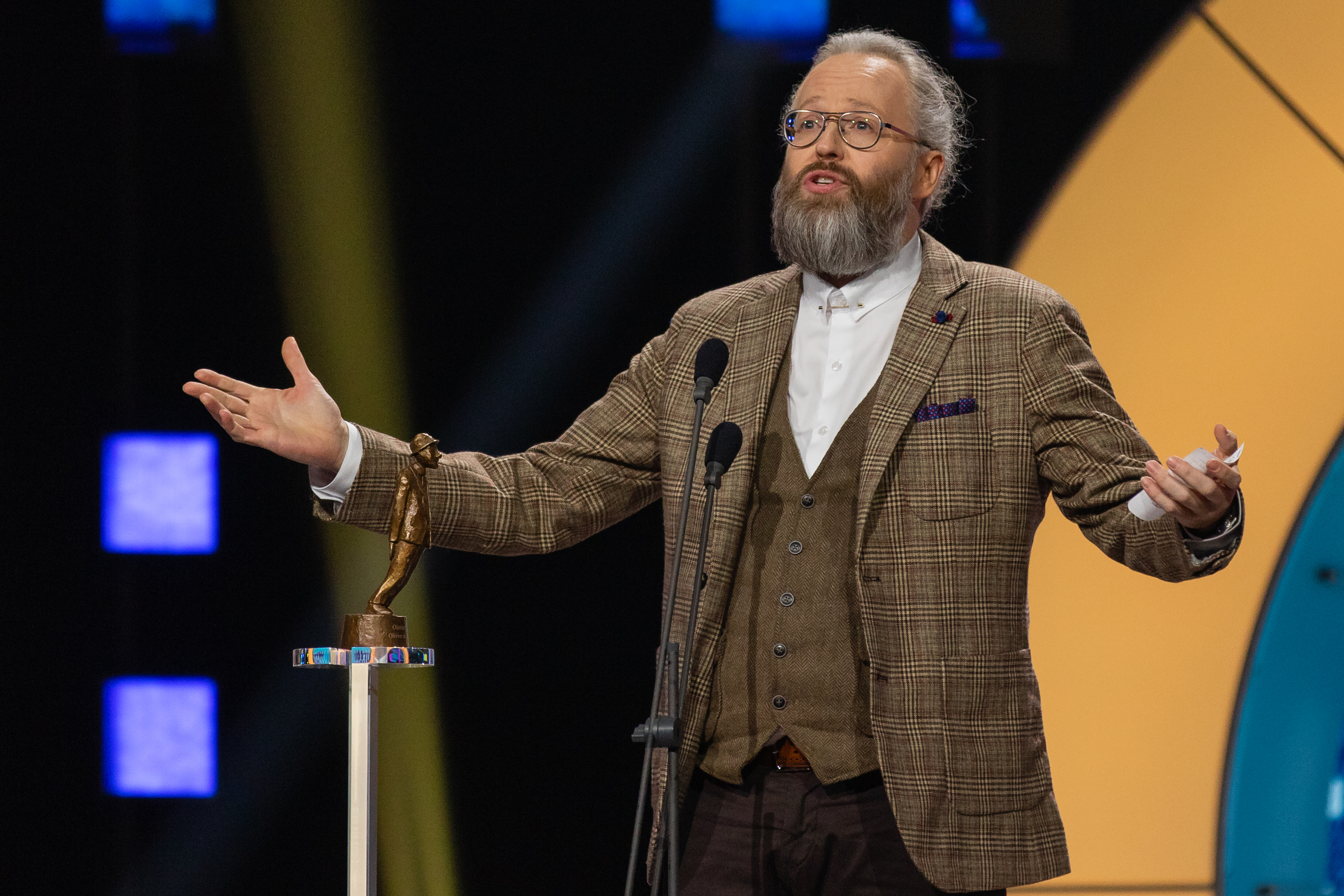 L'humoriste François Bellefeuille lors du Gala Les Olivier en 2018.