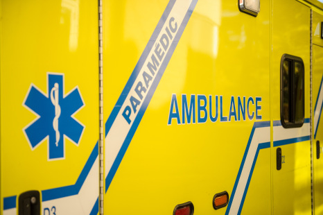 Une ambulance d'Urgance Santé