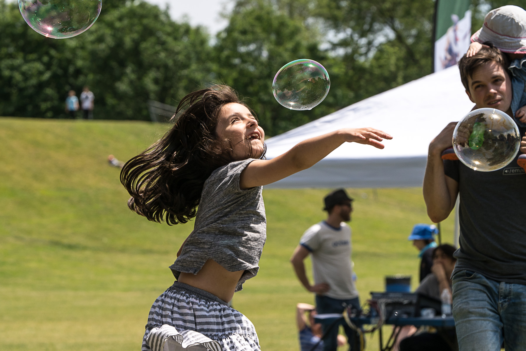 Une scène de la fête de quartier au parc Ahuntsic à la Fête nationale 2019
