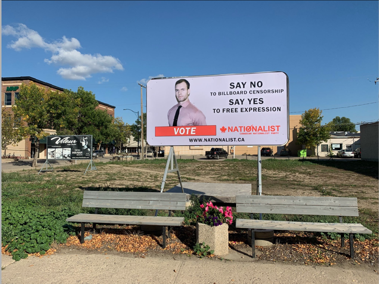 Panneau publicitaire du Canadian Nationalist Party