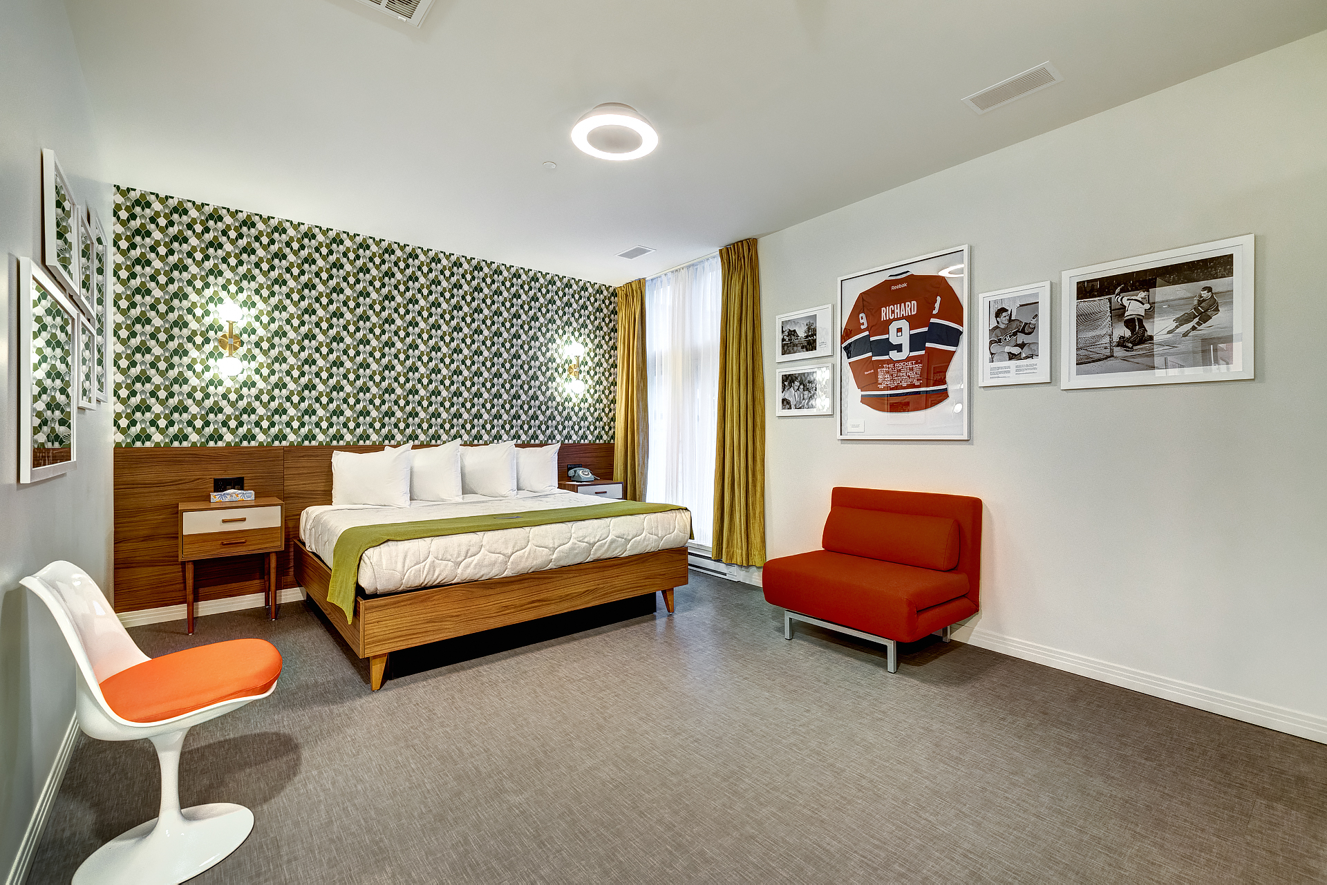 Chambre en l'honneur de l'équipe les Canadiens à l'hôtel UVille.