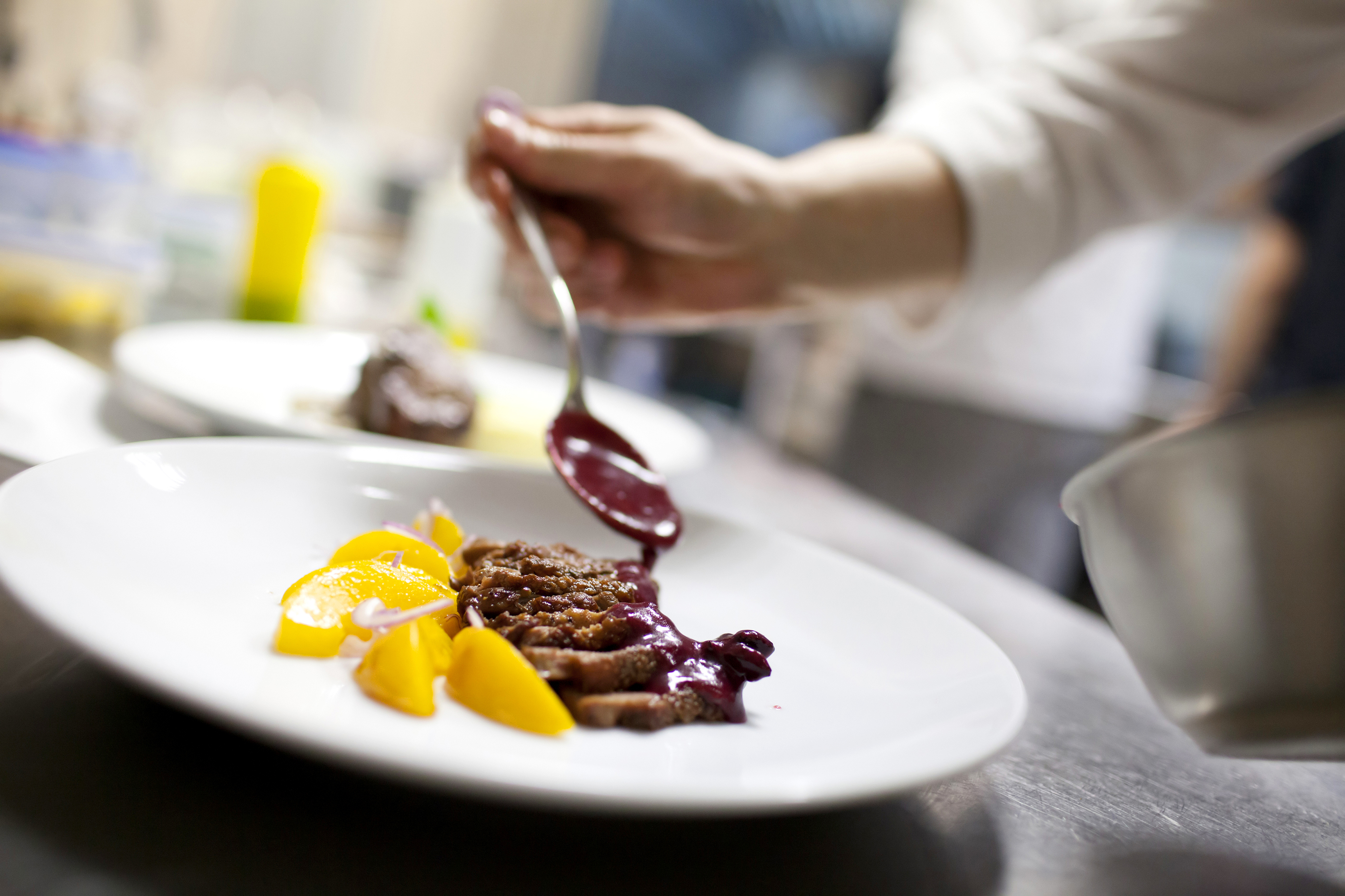 scène gastronomique