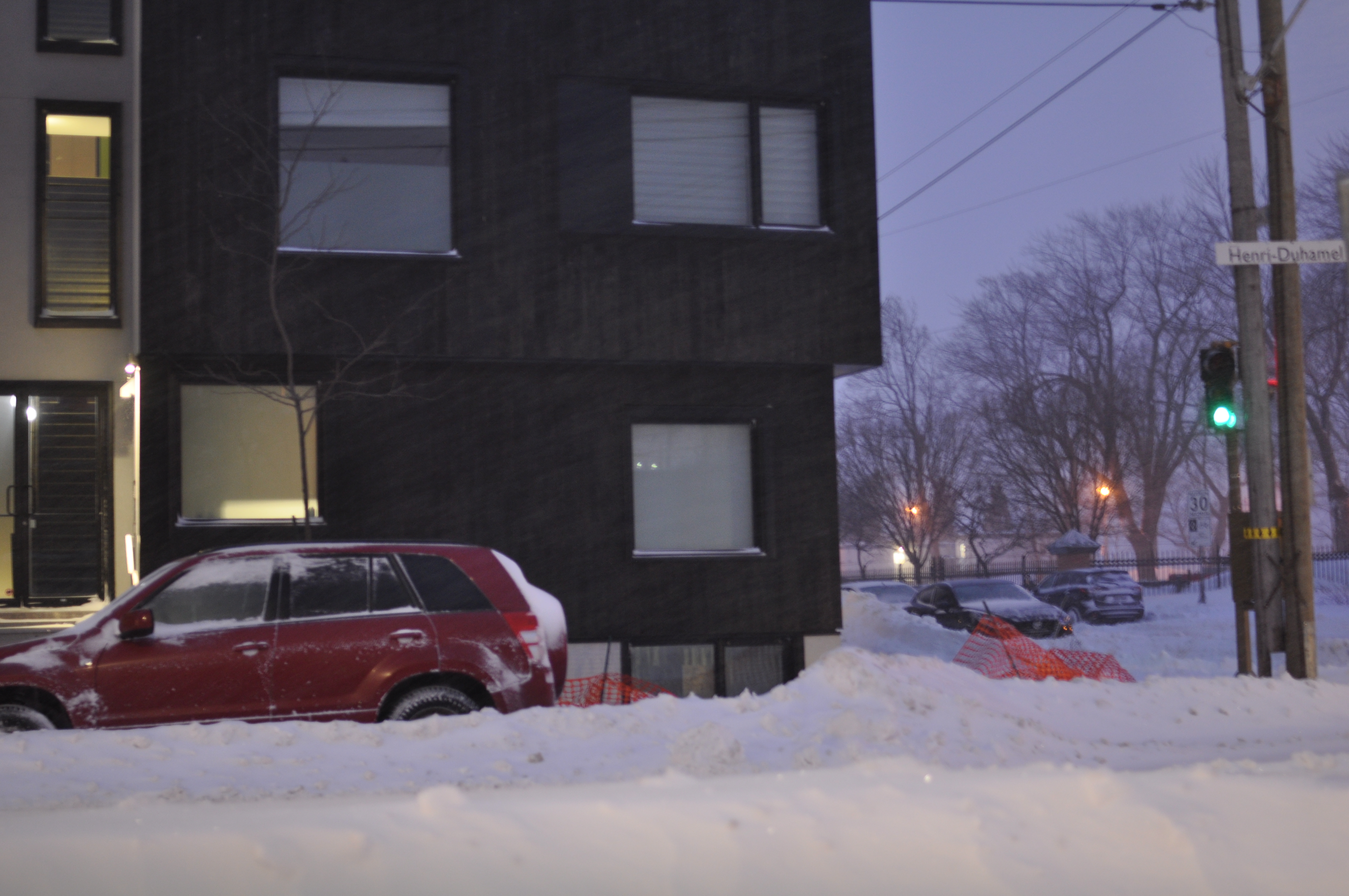 Un logement l'hiver.