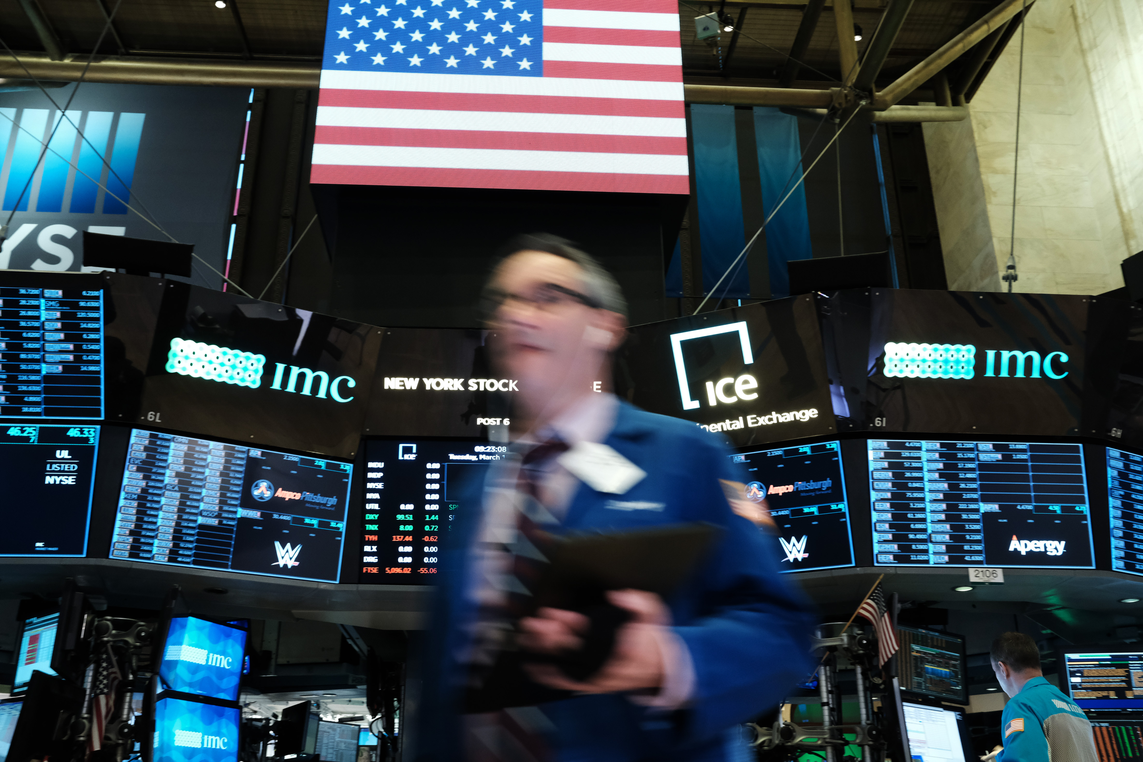 La bourse de Wall Street, à New York