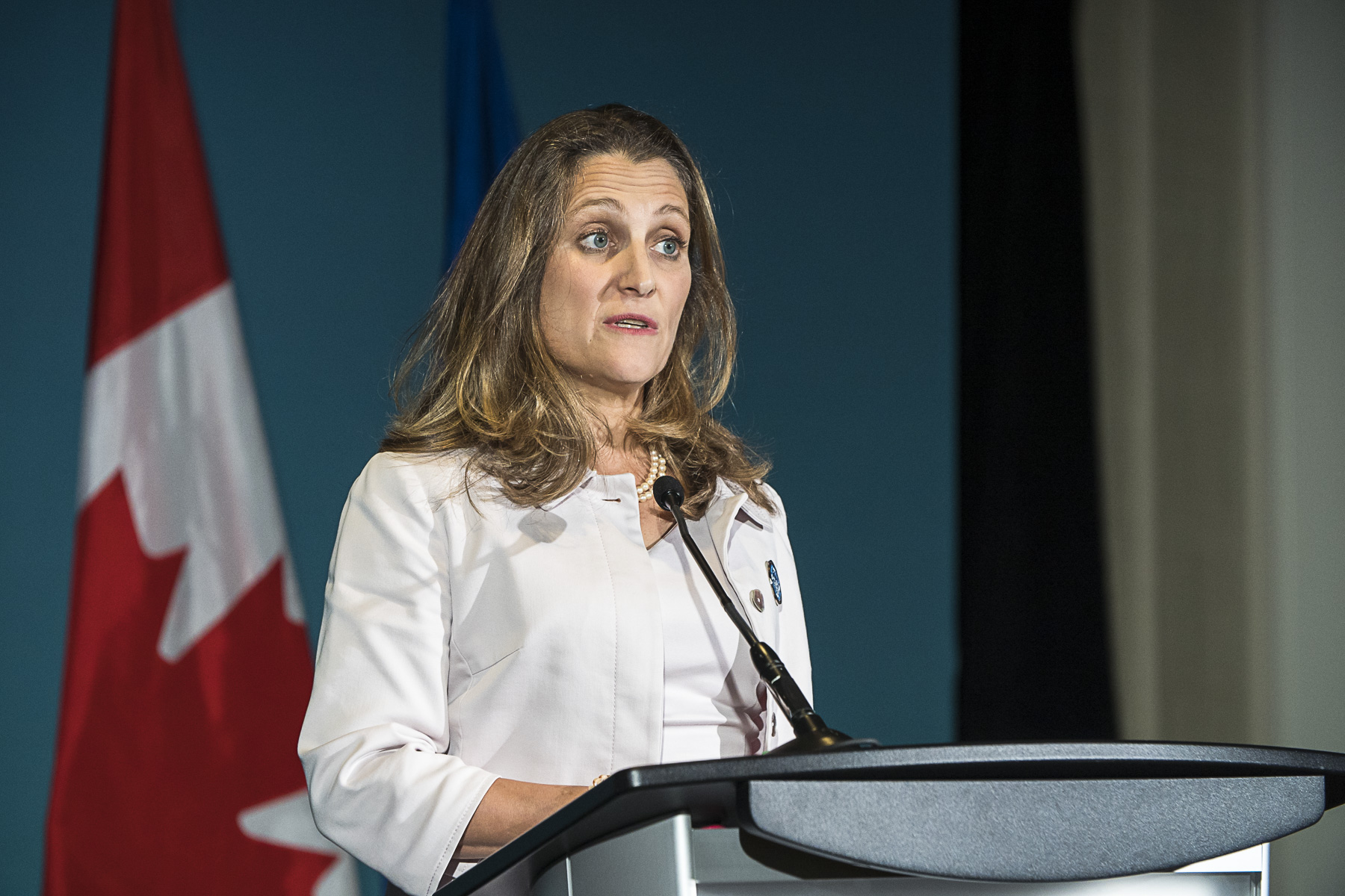 La vice-première ministre Chrystia Freeland