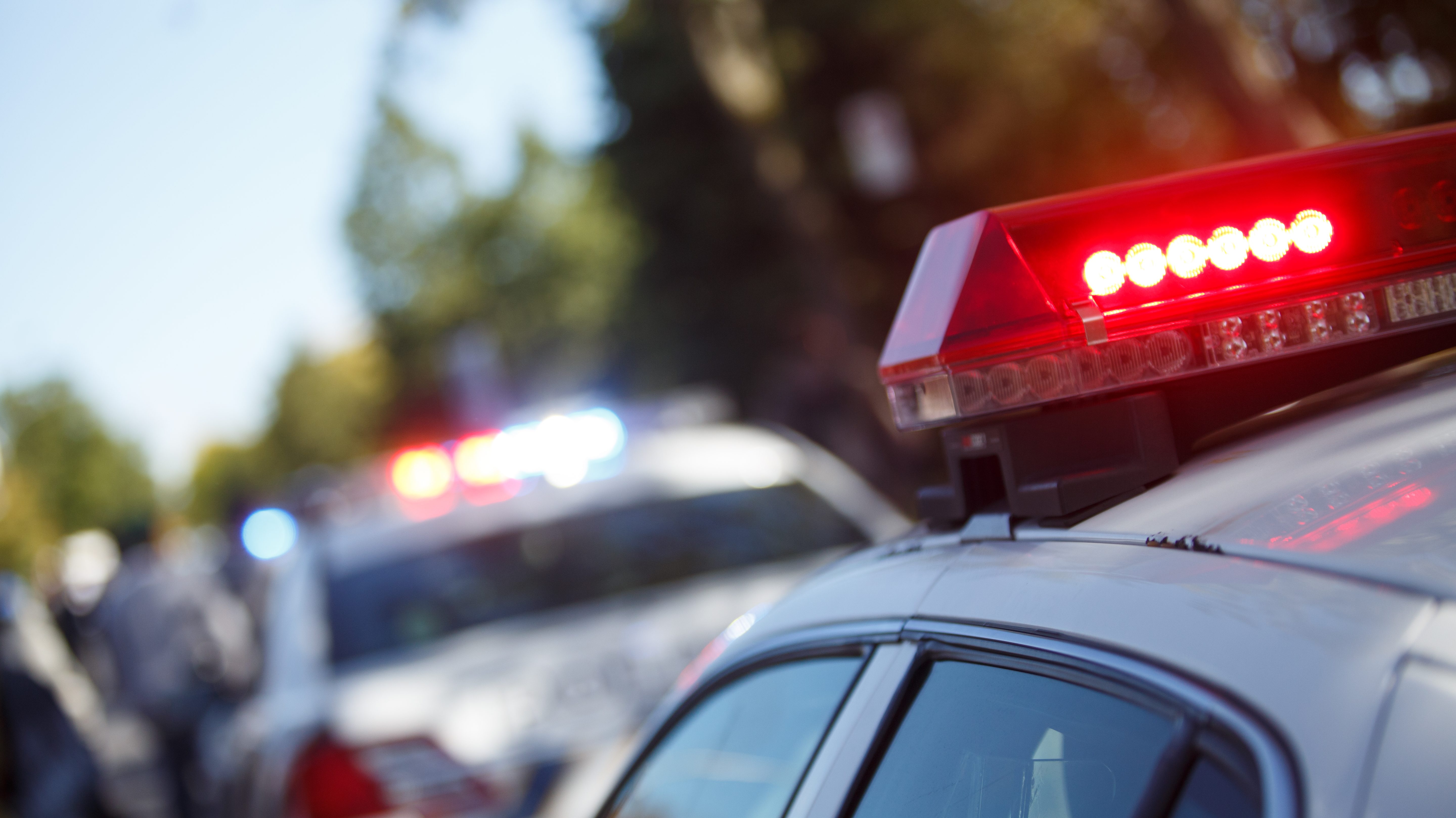 Une voiture de police