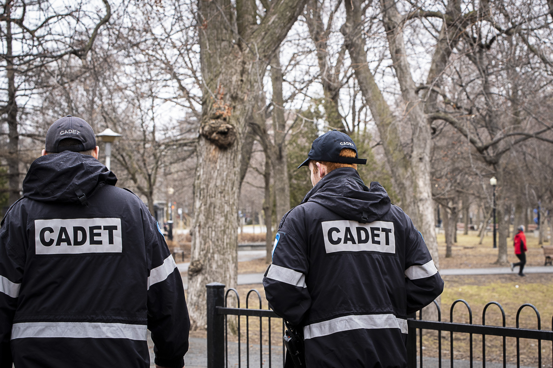 police coronavirus parc La Fontaine