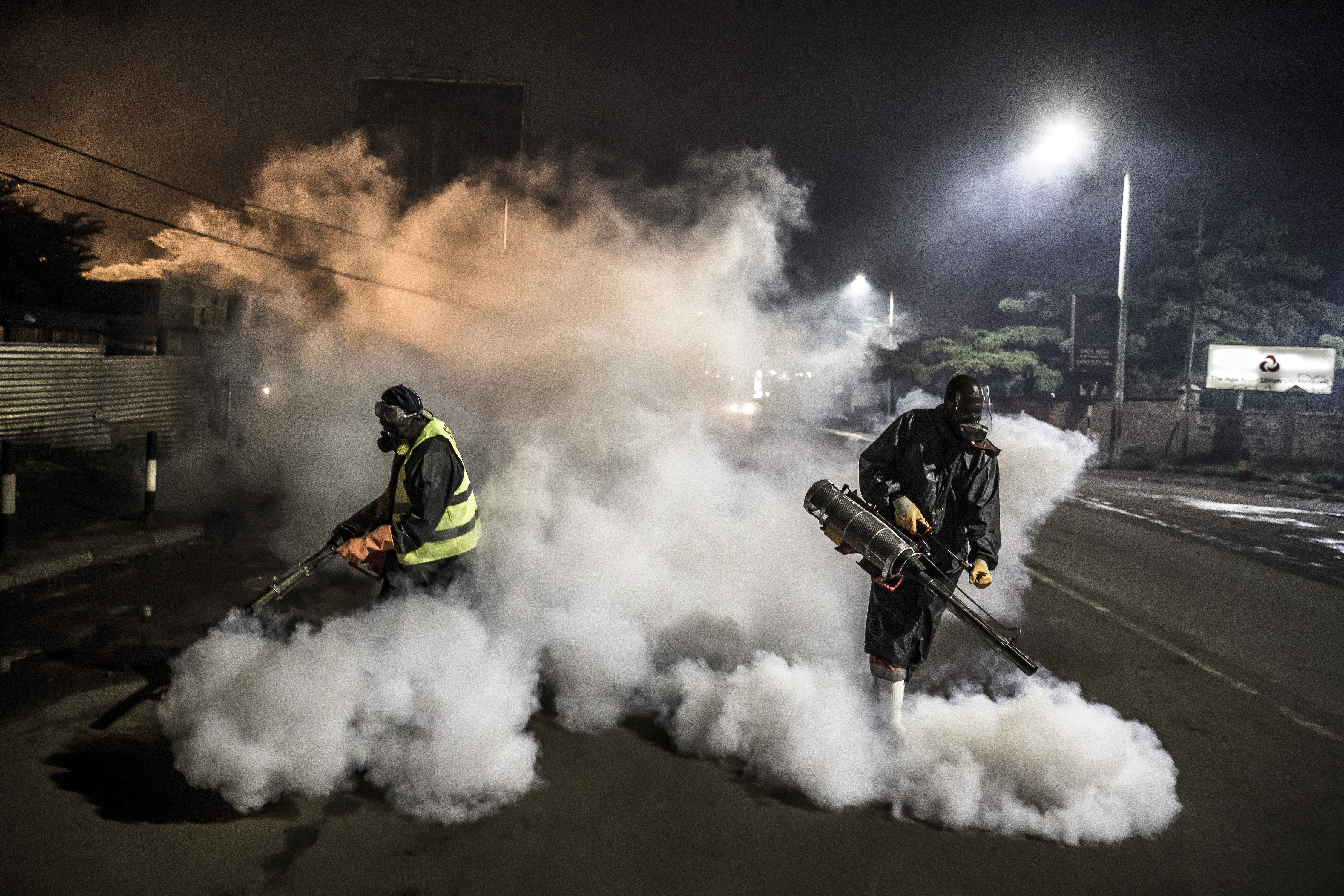 désinfectant rues OMS fumigé