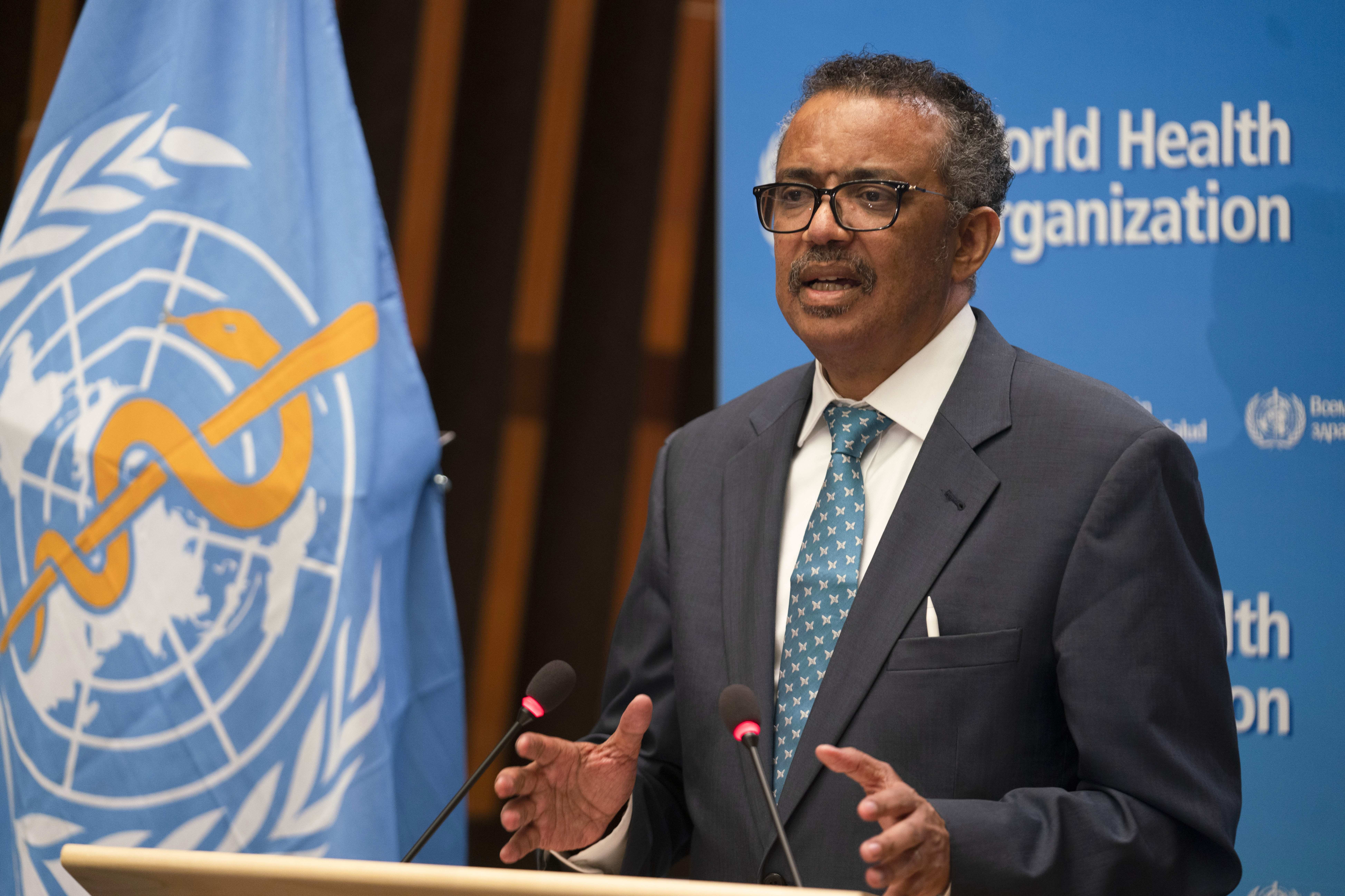 Le directeur général de l'OMS, Tedros Adhanom Ghebreyesus