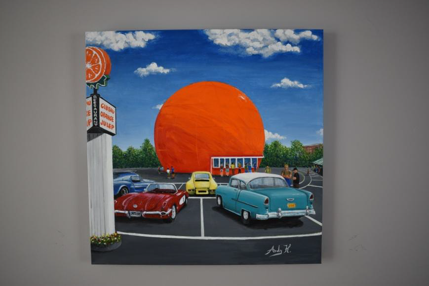 L'oeuvre Orange Julep de l'artiste Andy Habib.