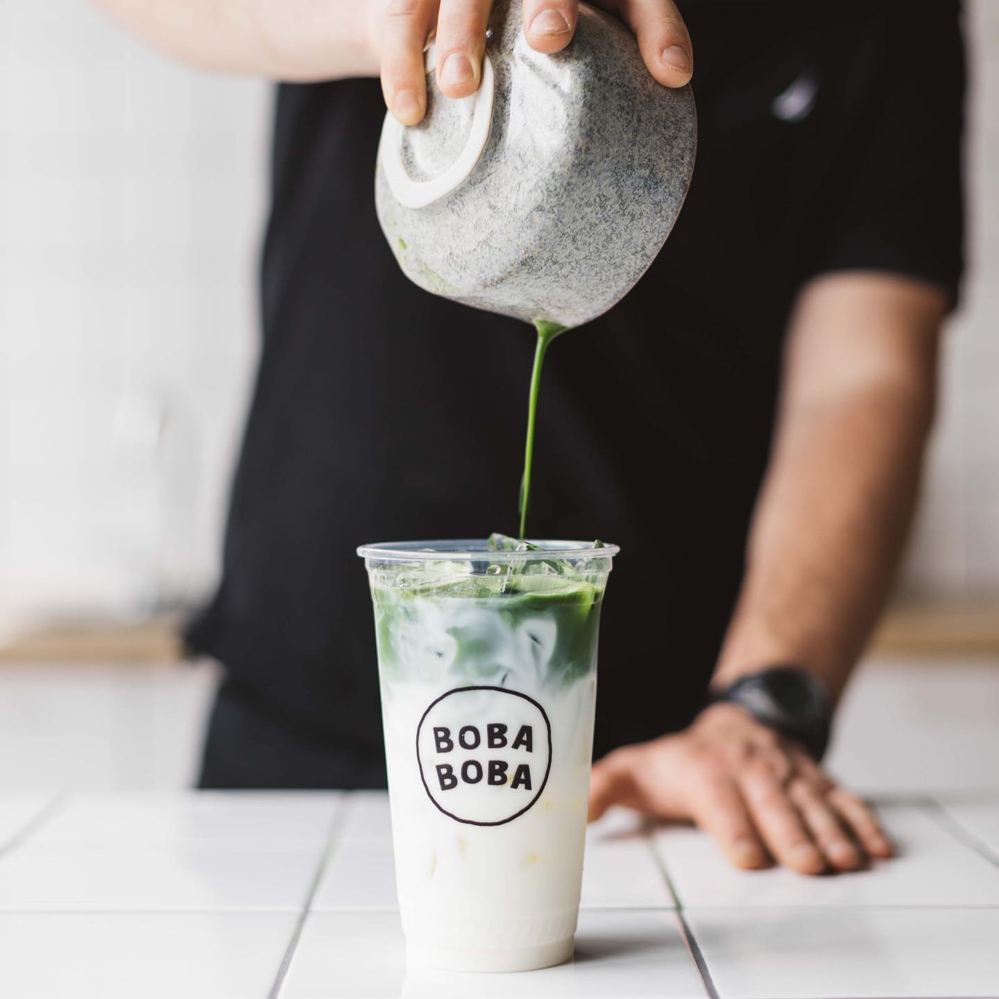 Bubble tea au matcha