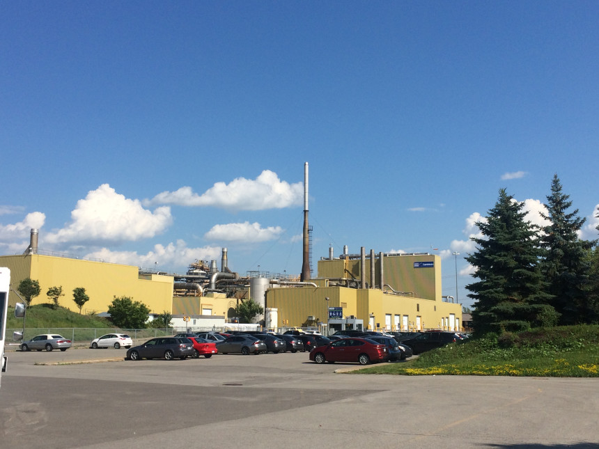 Le 24 juin, près d’une trentaine de camions remplis de carcasses d’animaux étaient en attente d’être vidés sur le site de l’entreprise Sanimax.
