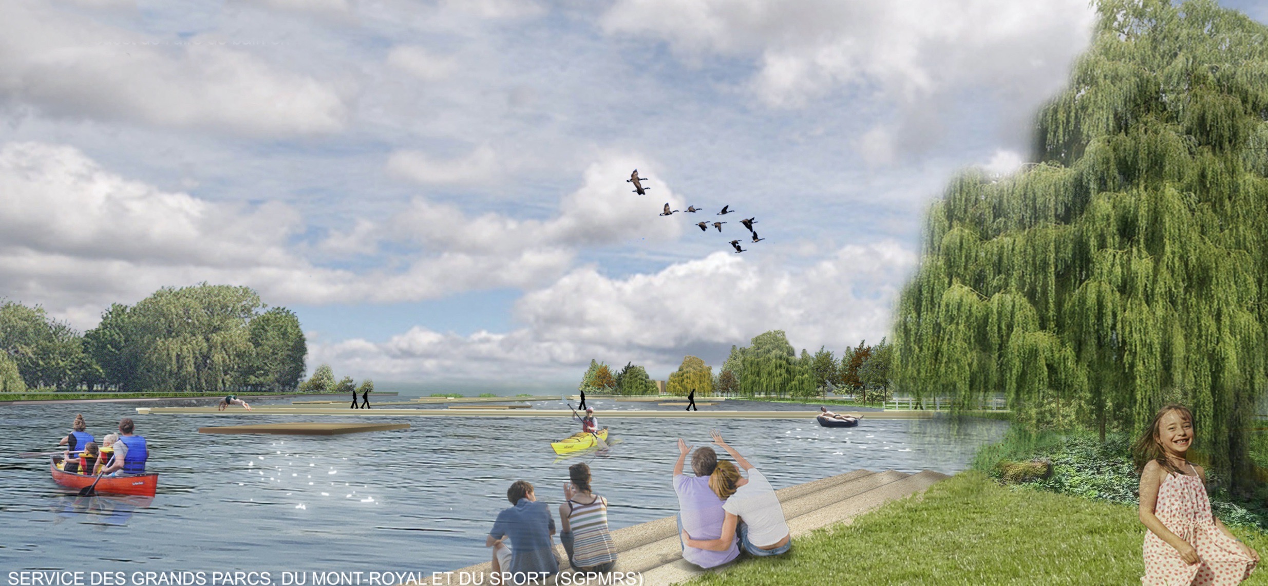 La marina de Lachine est située entre le parc René-Lévesque et le Vieux-Lachine.