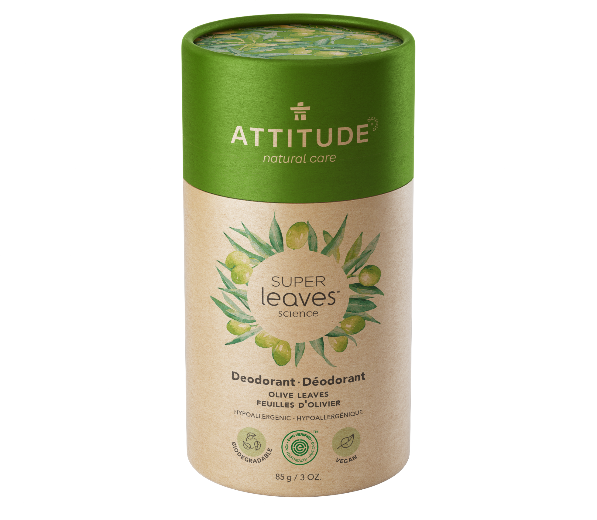 Tube de déodorant naturel