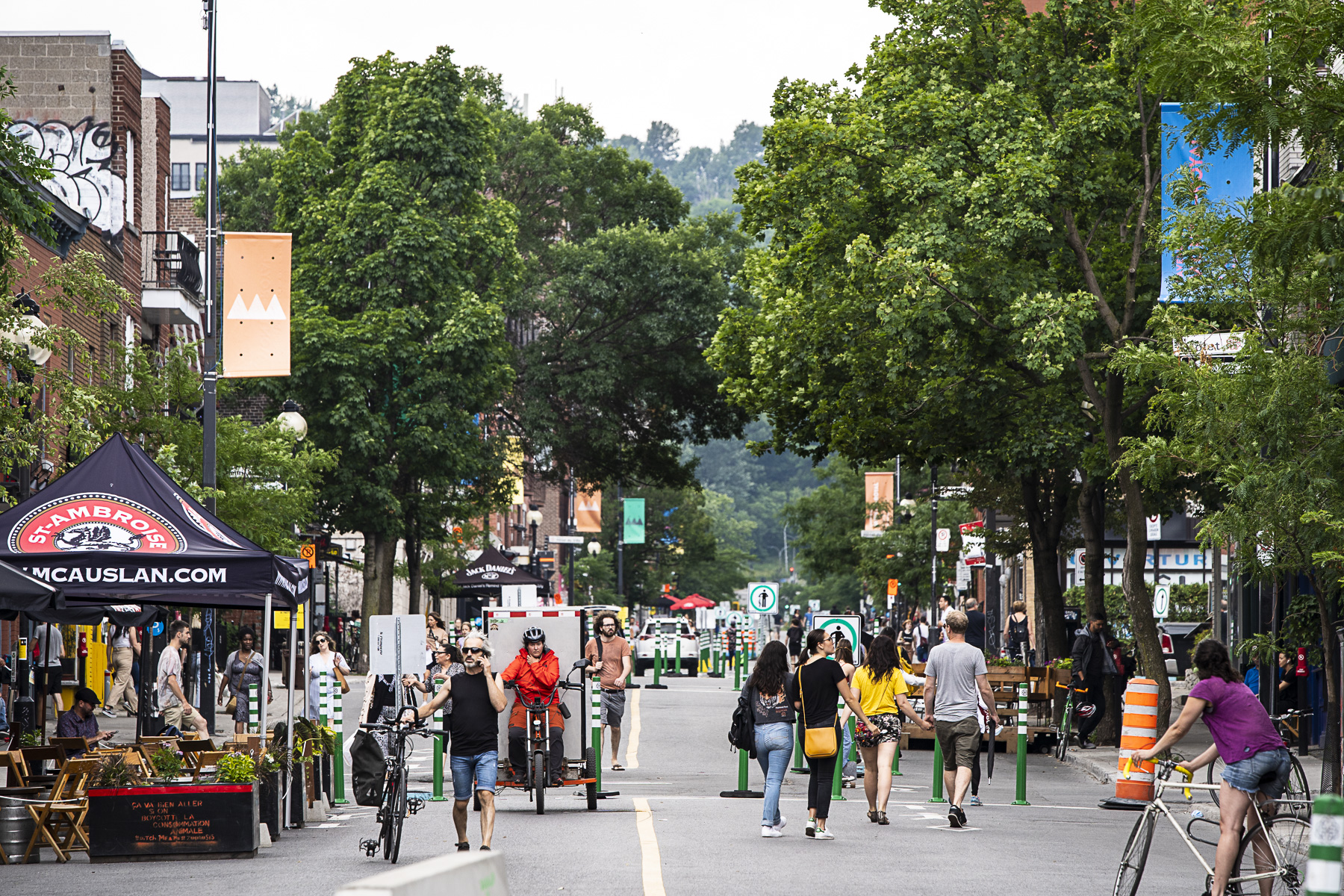 L'avenue Mont-Royal piétonisée.