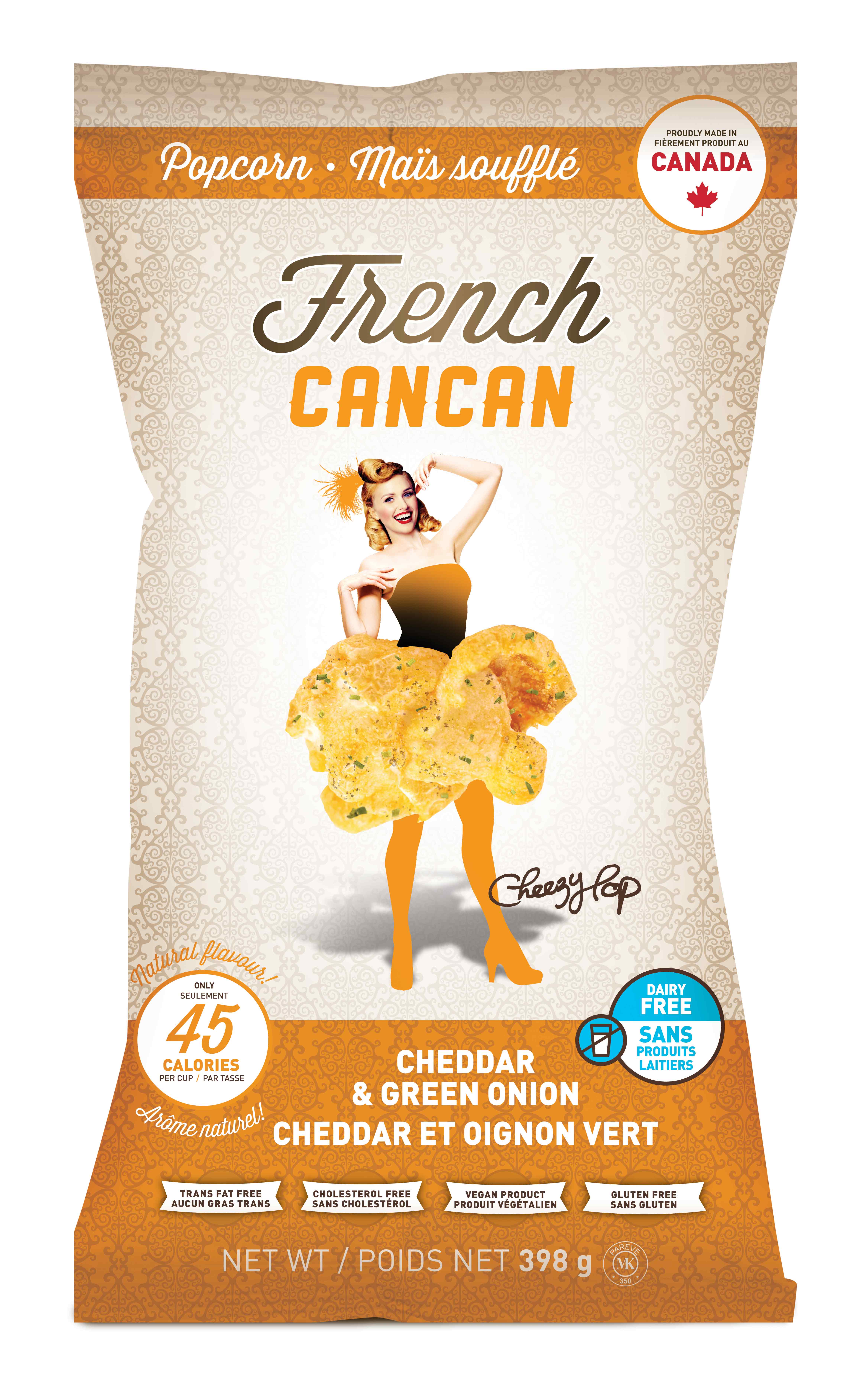 Sac de popcorn cheddar et oignon vert
