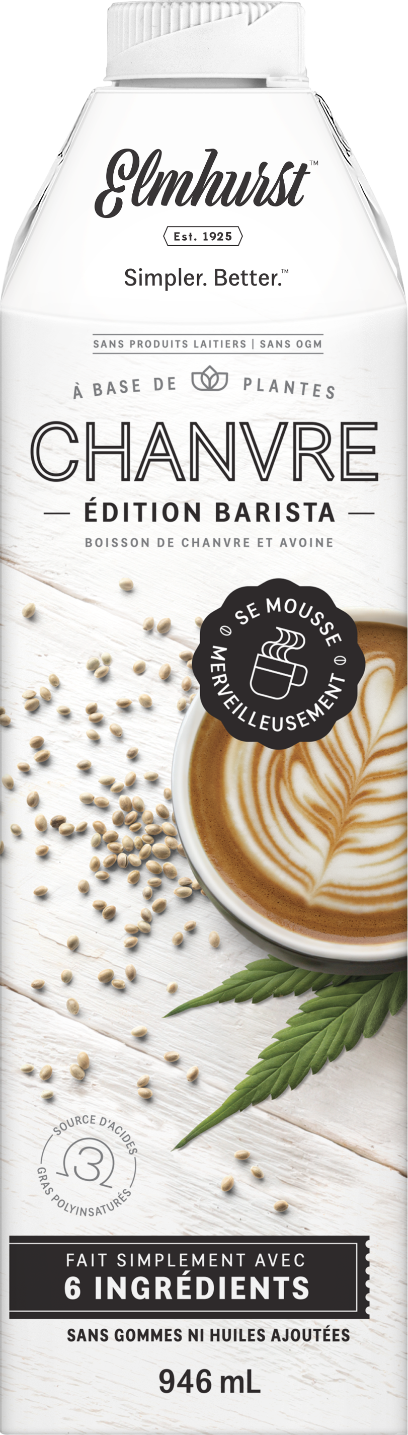 Boisson végétale au chanvre pour barista