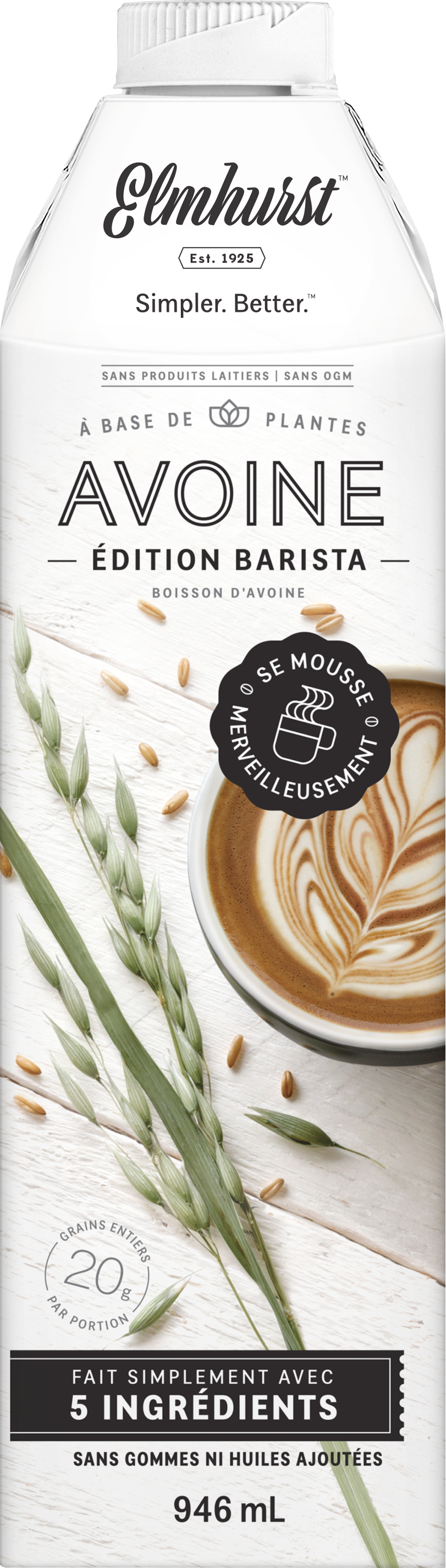 Boisson végétale à l'avoine pour barista