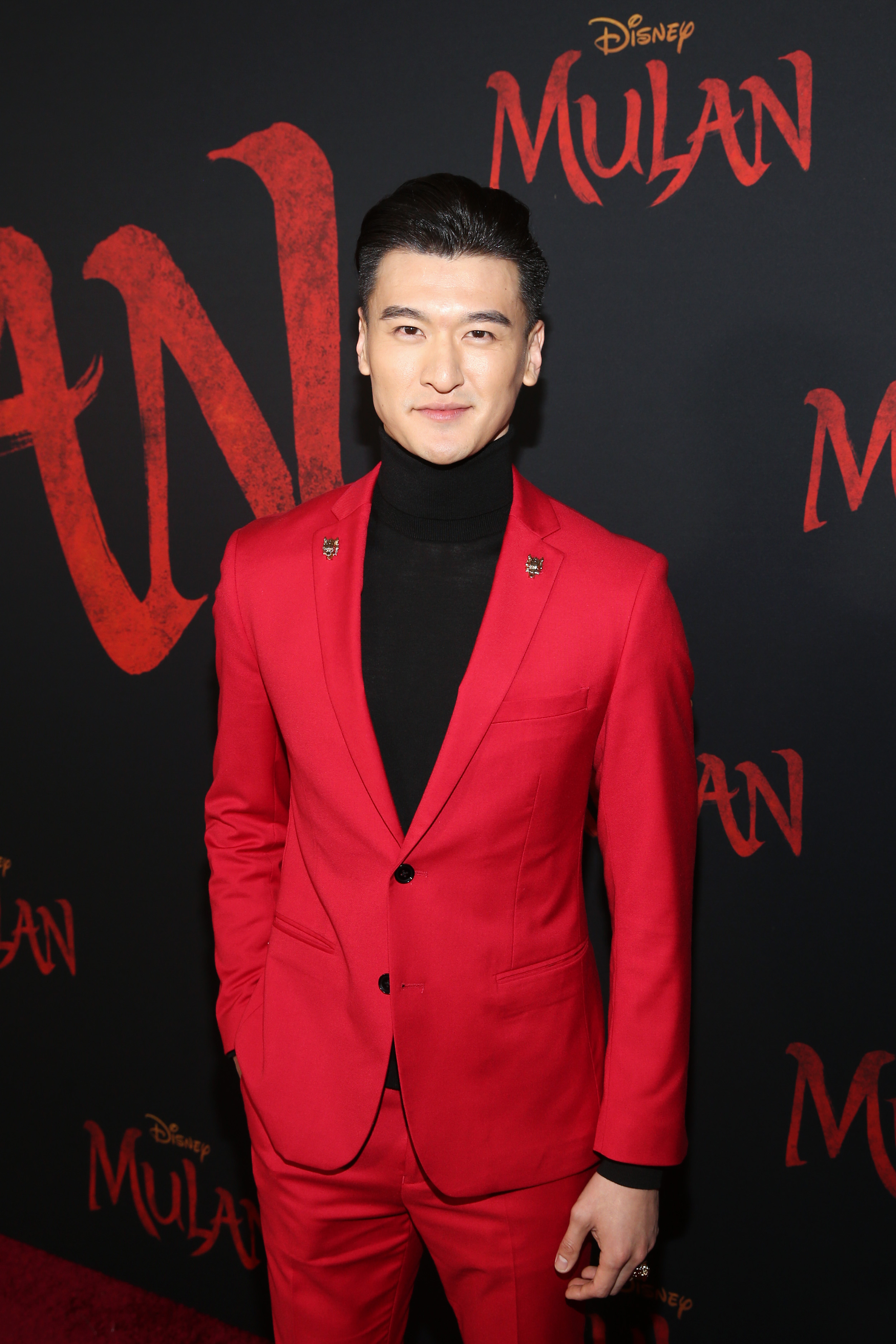 Chen Tang à la première mondiale de Mulan, le 9 mars 2020.