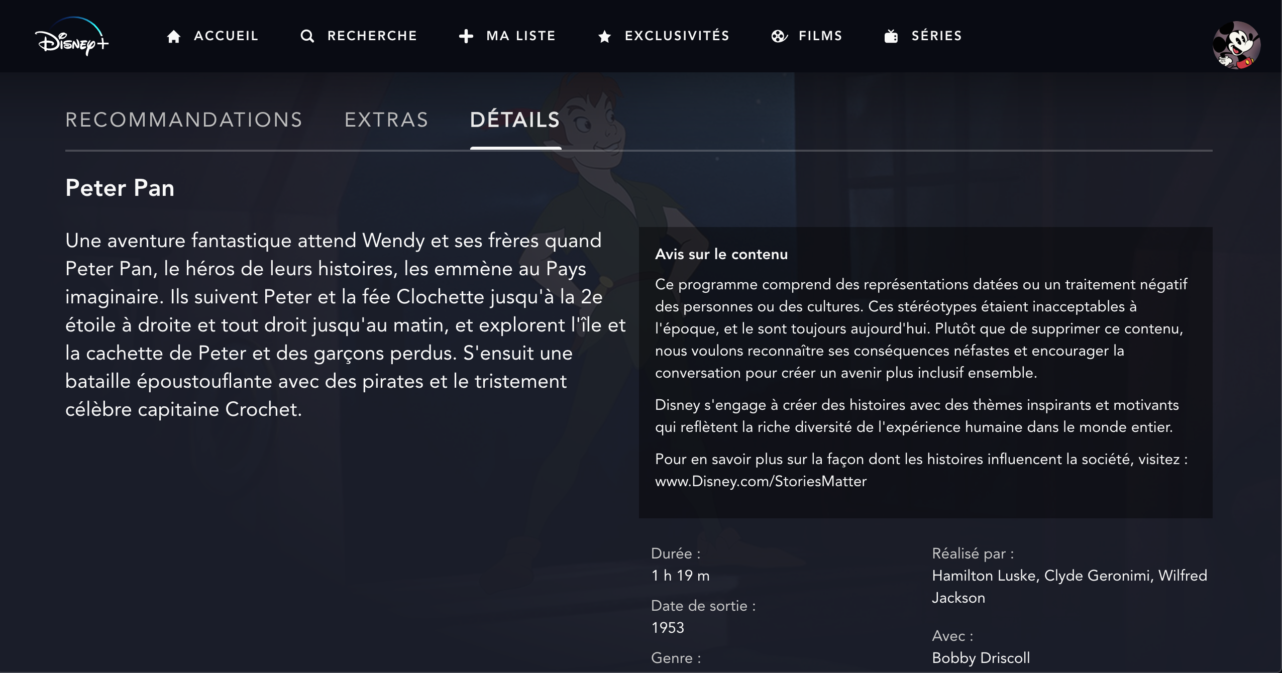 Disney ajoute des avertissements contre les clichés racistes à certains de ses classiques