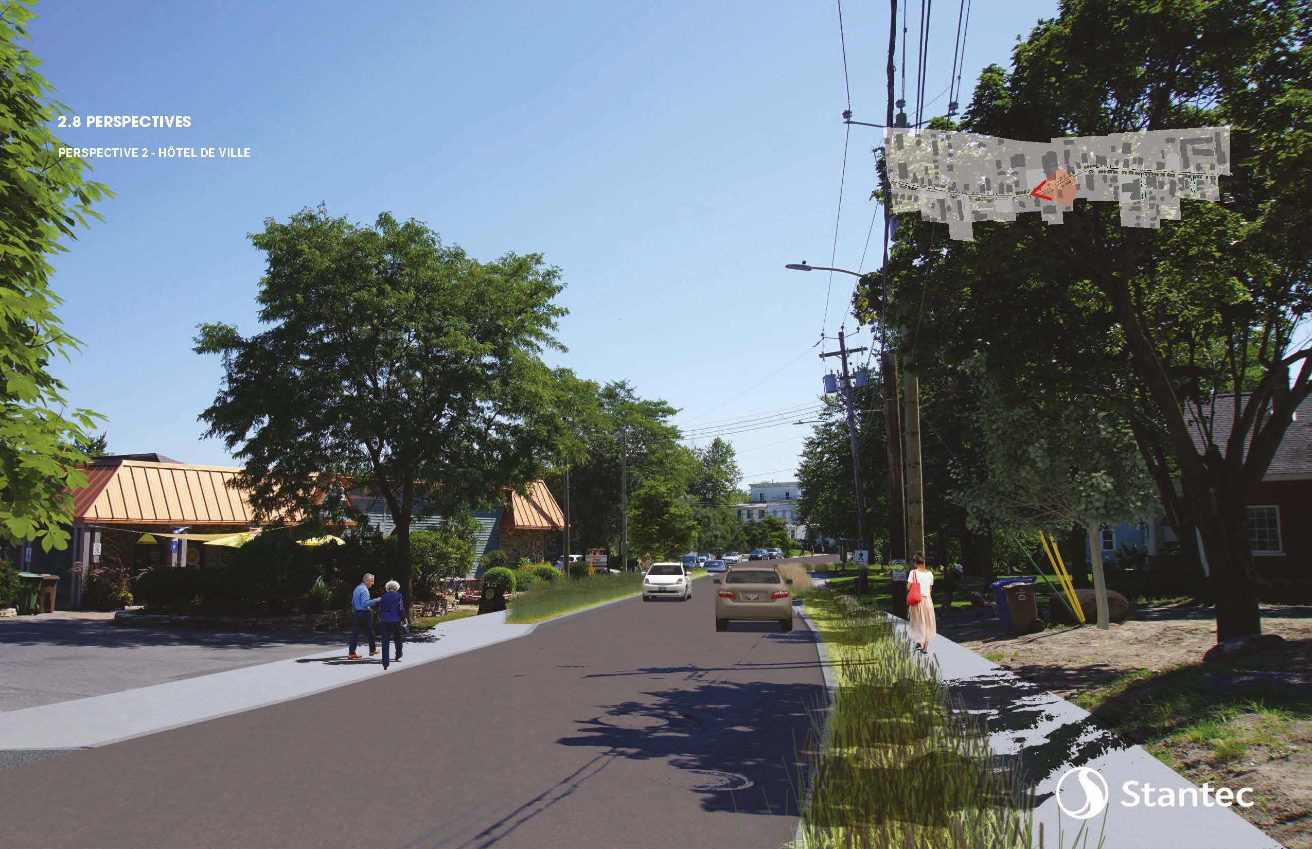 Le concept de réaménagement présenté par la Ville le 27 octobre 2020