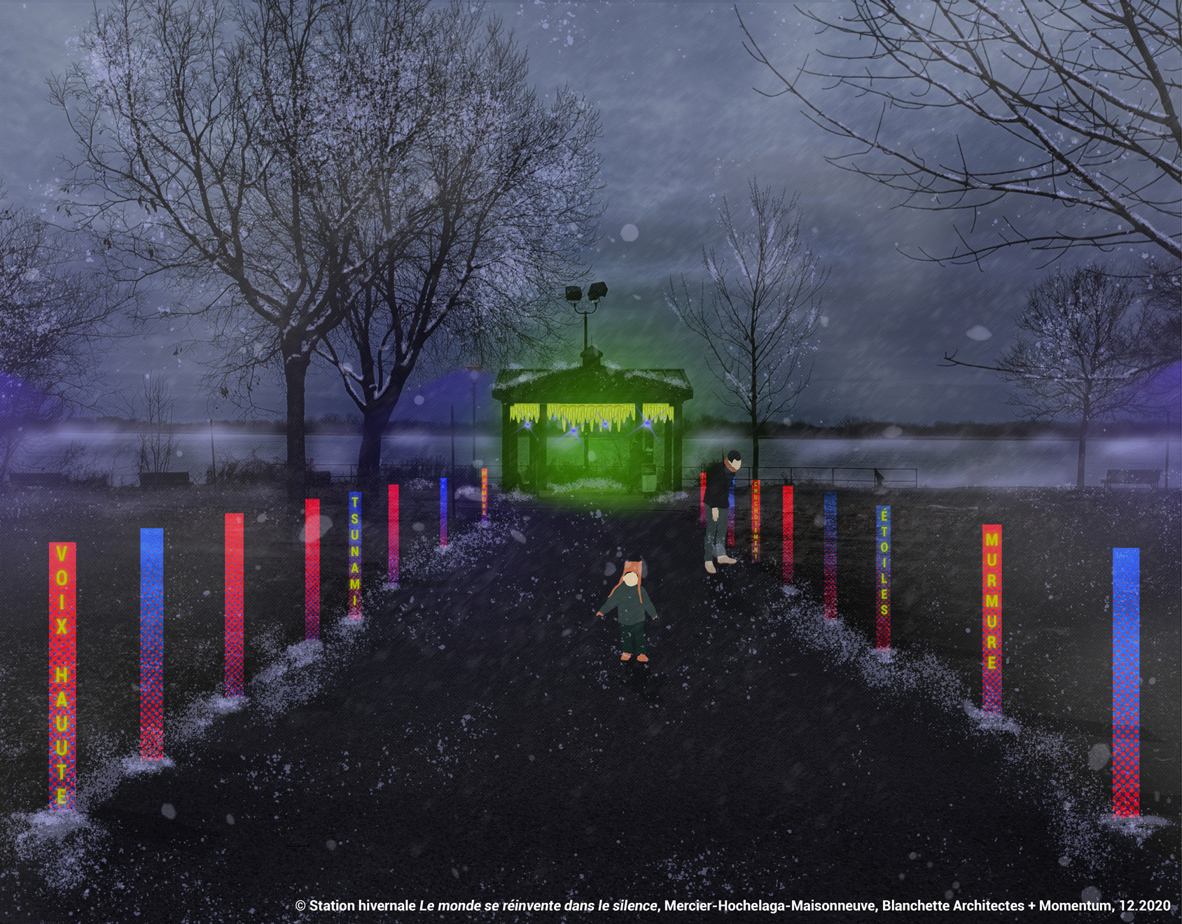 Un dessin de la station Bellerive.