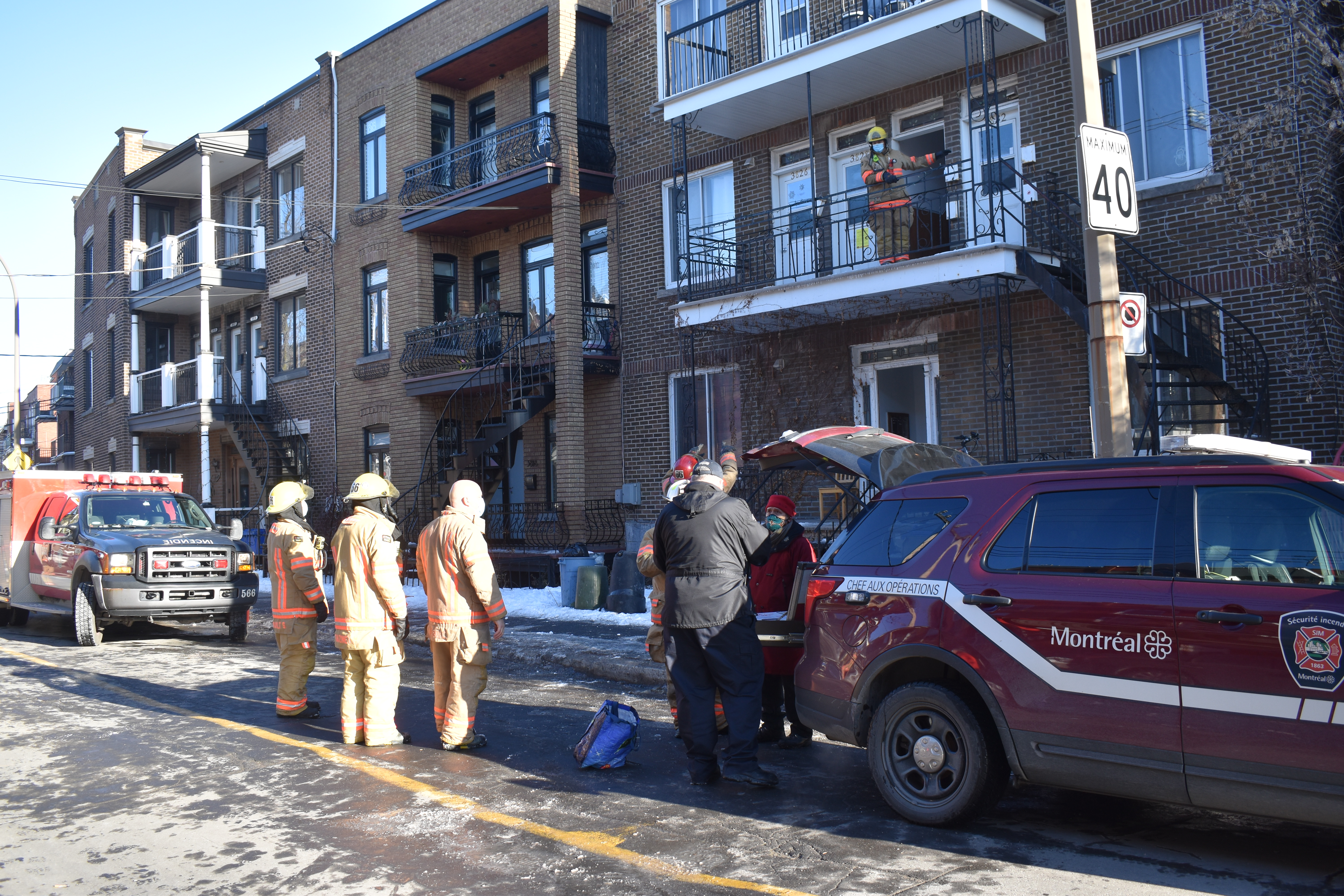Incendie dans une maison de chambres à Verdun