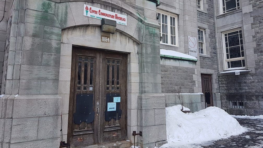 Les locaux du Centre communautaire Hochelaga occupent l’arrière de l’église de la Nativité-de-la-Sainte-Vierge.