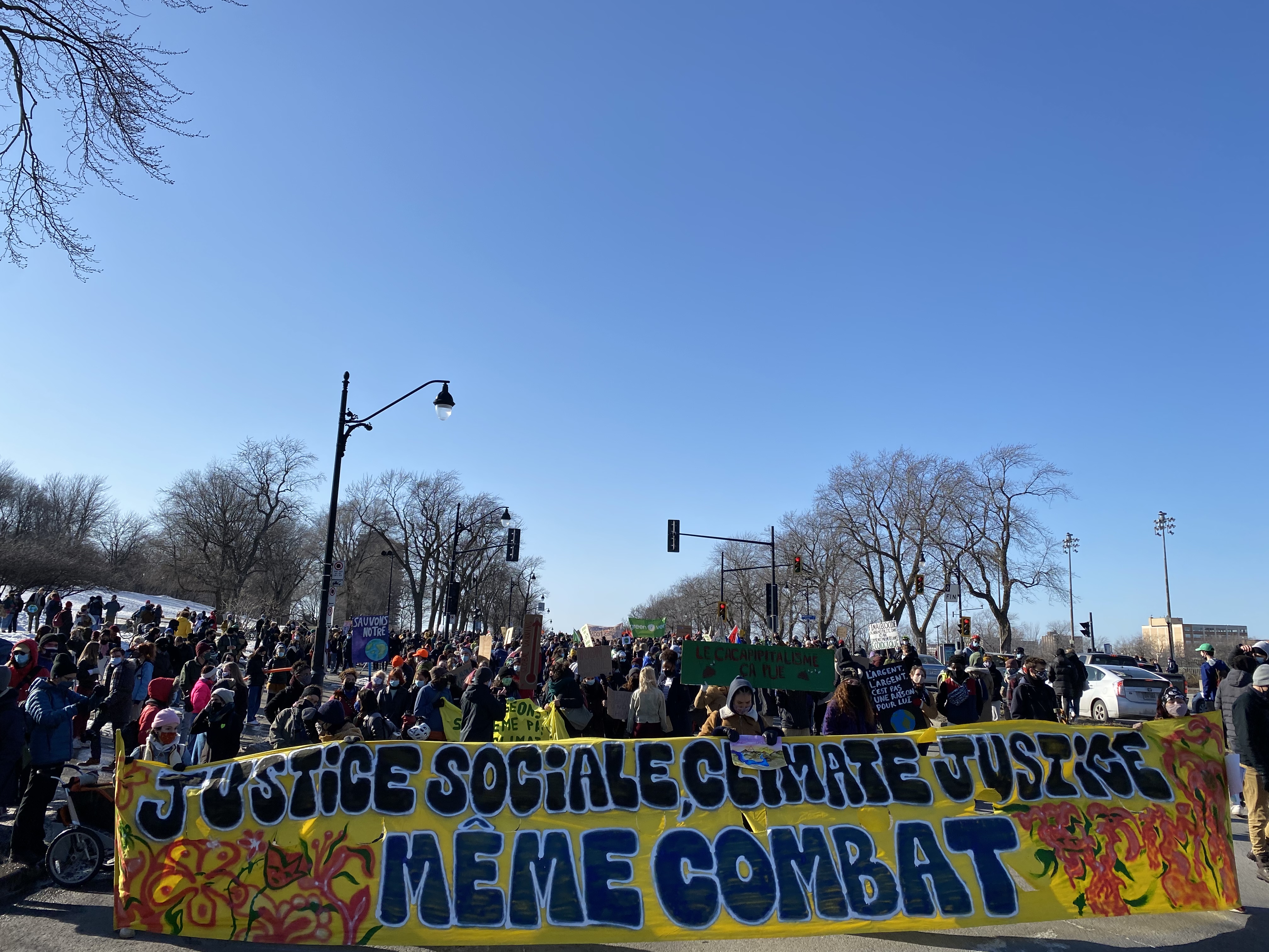 Manifestation pour la justice climatique