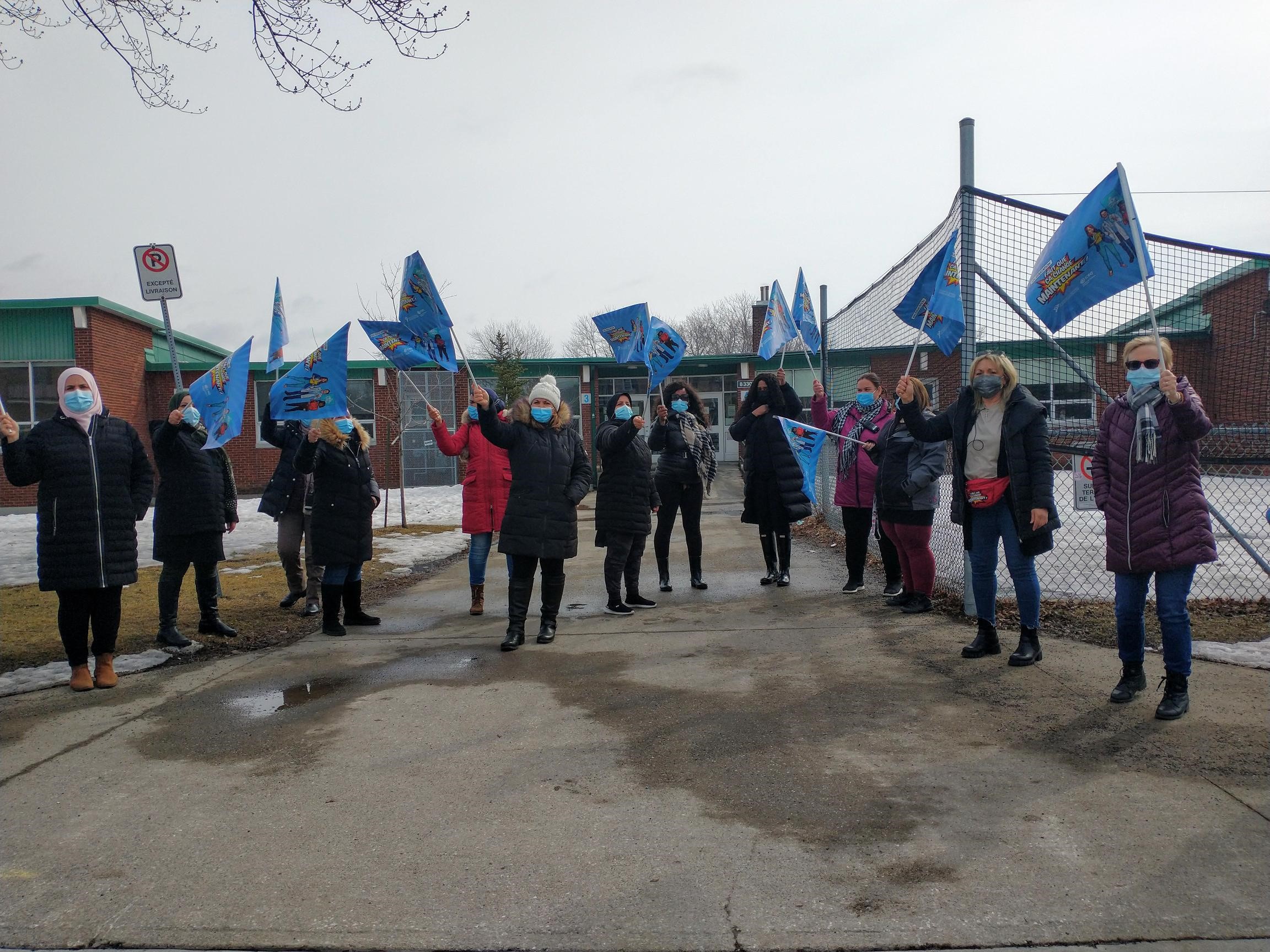 Le personnel de soutien scolaire de la Pointe-de-l’Île en grève le 4 mai