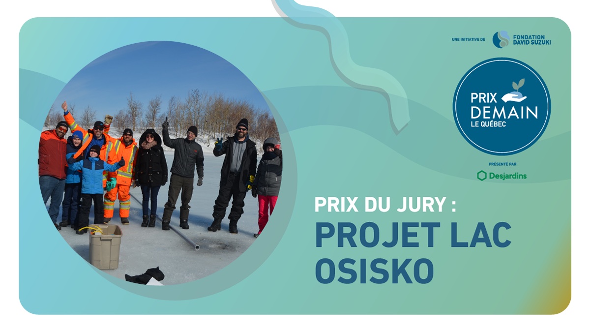 Le prix phare de l’évènement a été remis au projet Lac Osisko de Rouyn-Noranda dont l’objectif est la mise en valeur du lac et la réhabilitation de son écosystème.
