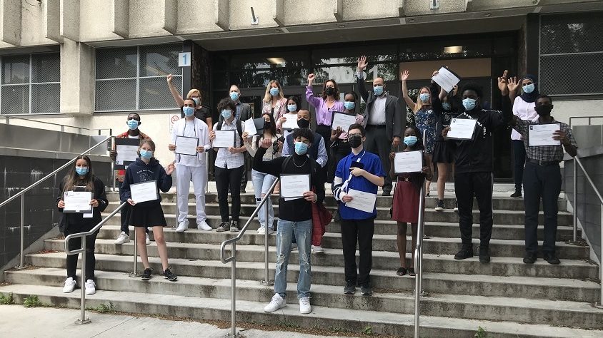 élèves de l'école henri-bourassa à Montréal-Nord