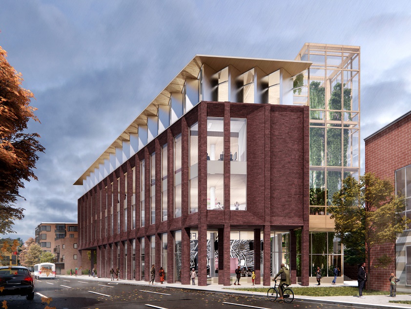 Vue de la future bibliothèque du boulevard Henri-Bourassa
