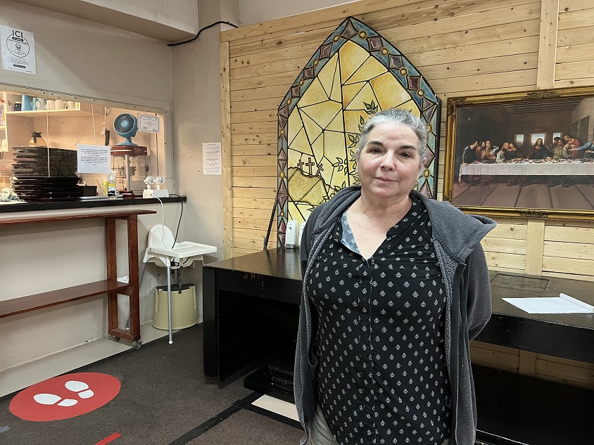 Françoise Bouchard dans les locaux de l'Amour en actioné
