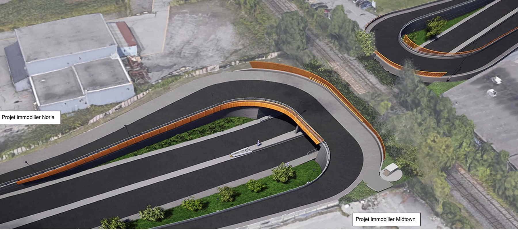 La maquette du passage à niveau Marcel-Laurin