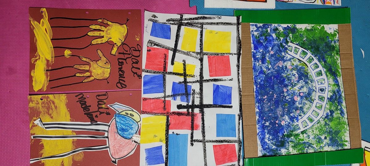 Les enfants de 1 à 5 ans se sont transformés en artistes: leurs peintures seront à découvrir à la bibliothèque de Rivière-des-Prairies.