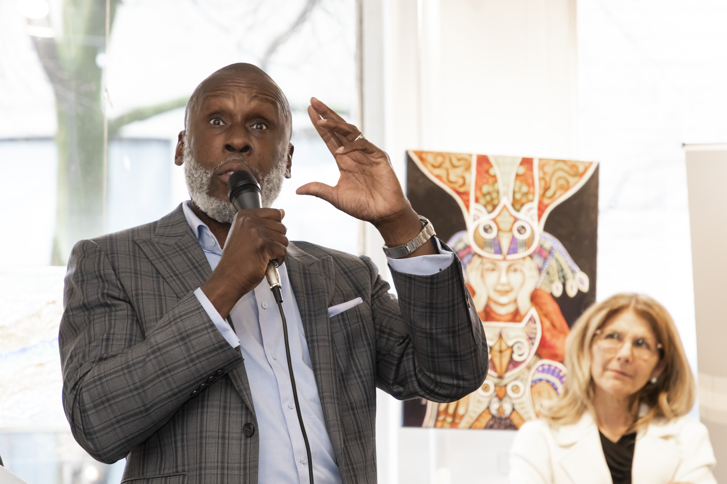 Le médaillé olympique Bruni Surin était le porte-parole de cette 9e édition.