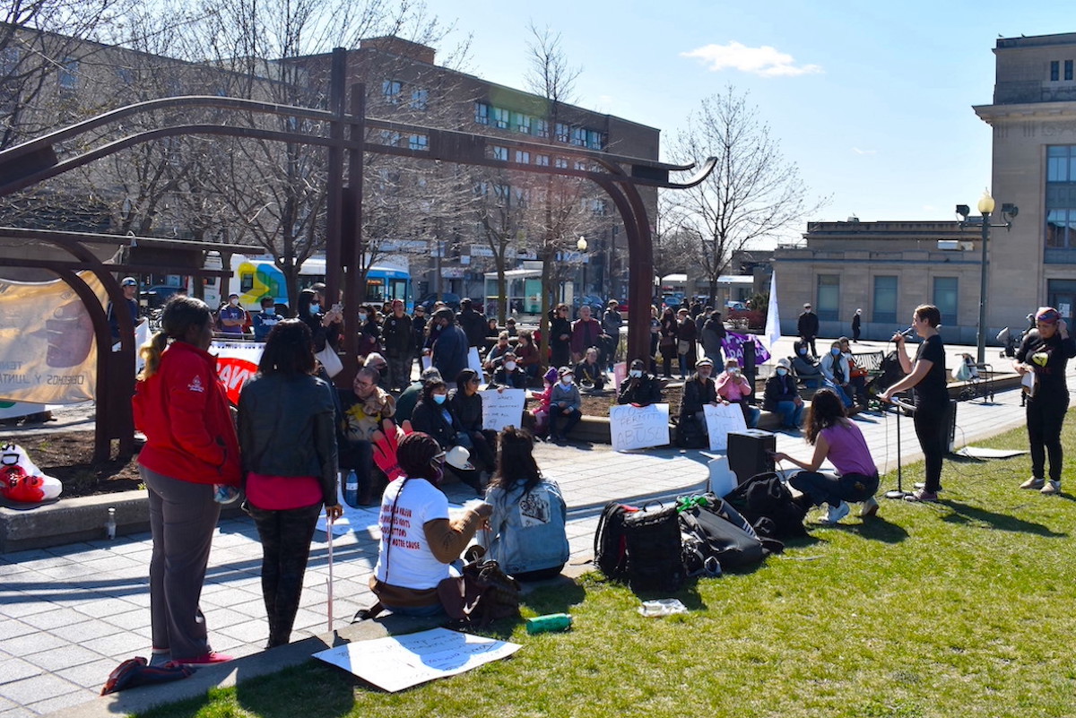 Rassemblement de travailleurs