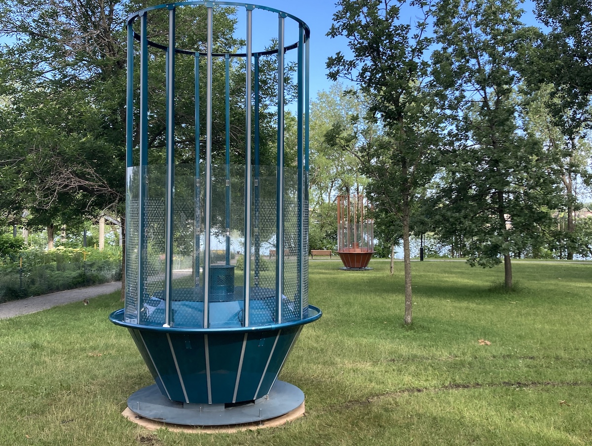 L’œuvre est visible au parc André-Corbeil-Dit-Tranchemontagnse jusqu’au 14 août inclusivement.
