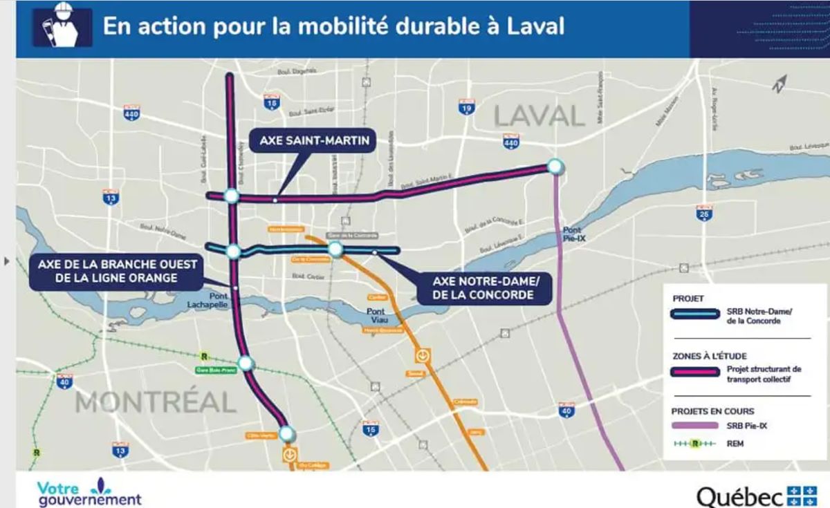 Les trois projets structurant proposés par le gouvernement.