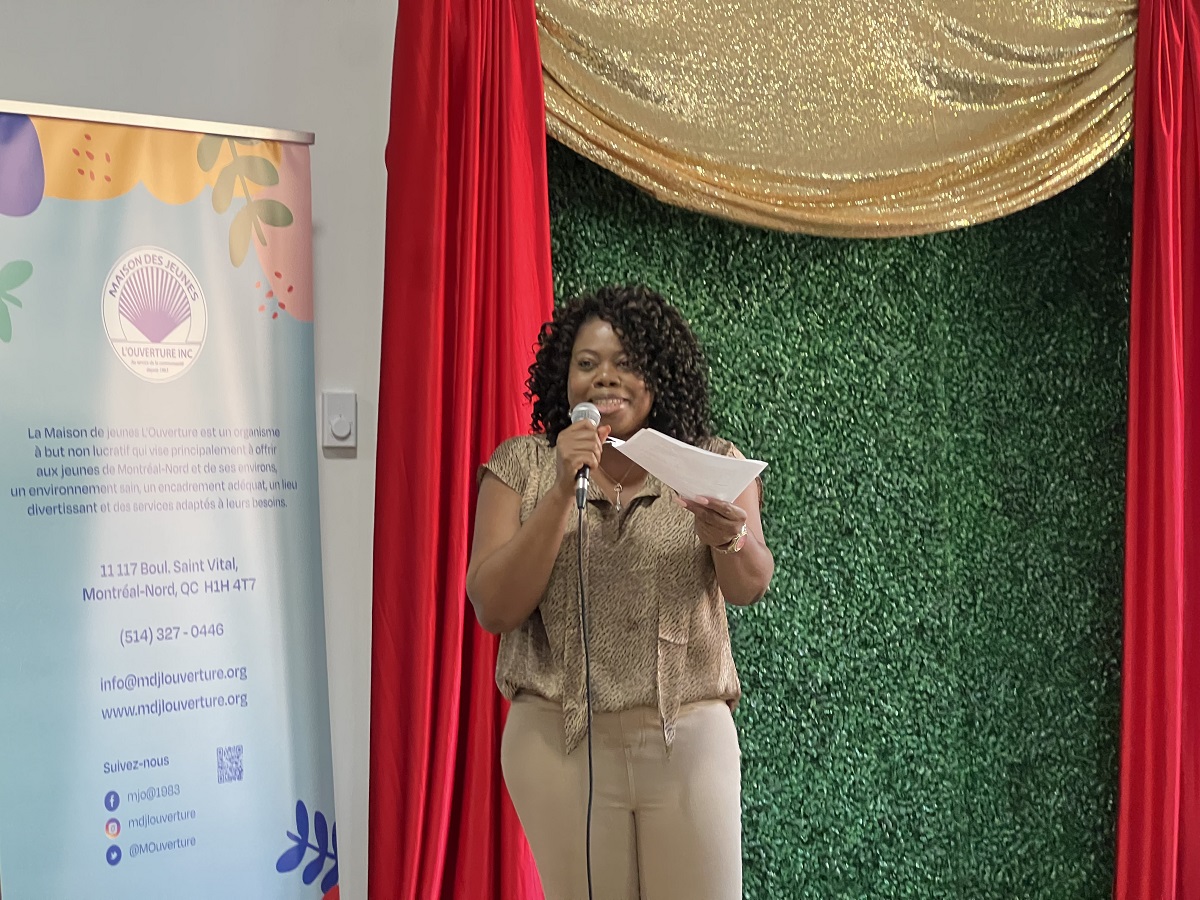 La directrice de la Maison des jeunes, Sheilla Fortuné, lors de l’inauguration