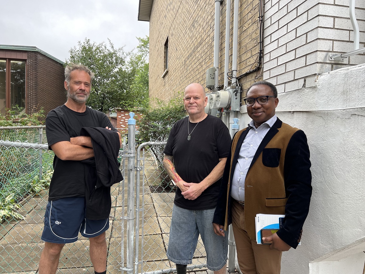 Éric Rodrigue, Daniel Pitre et Désiré Bizimana