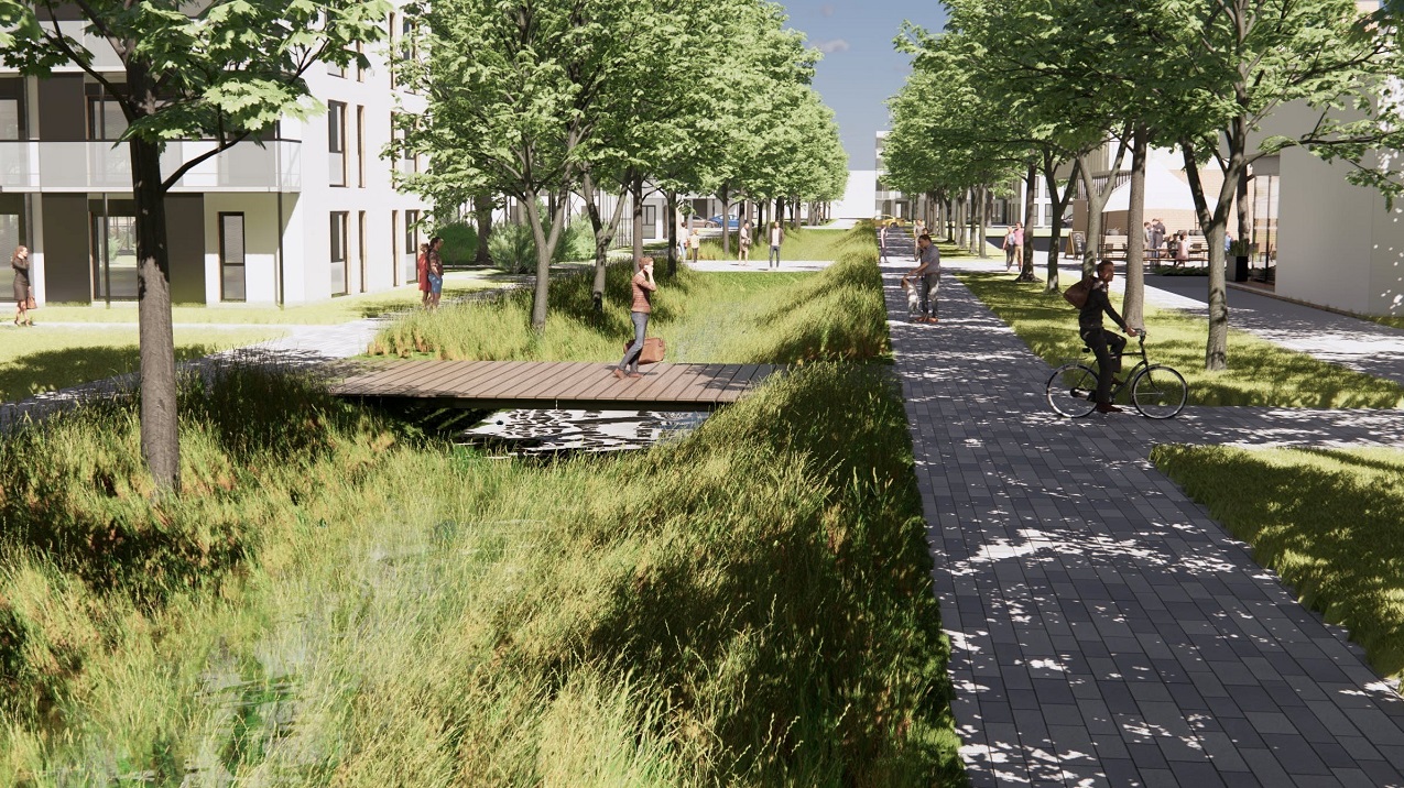 Une maquette du site Louvain Est.