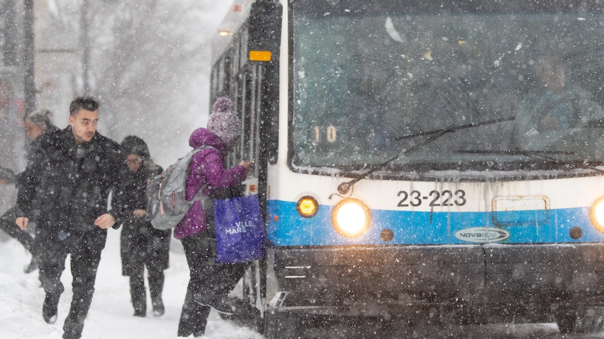 Un autobus de la STM.