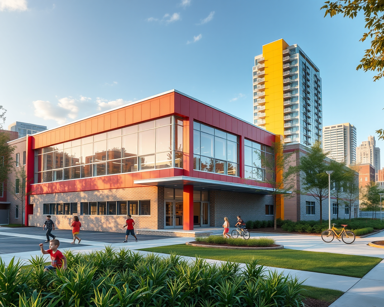 Image d'une école primaire générée par l'intelligence artificielle.