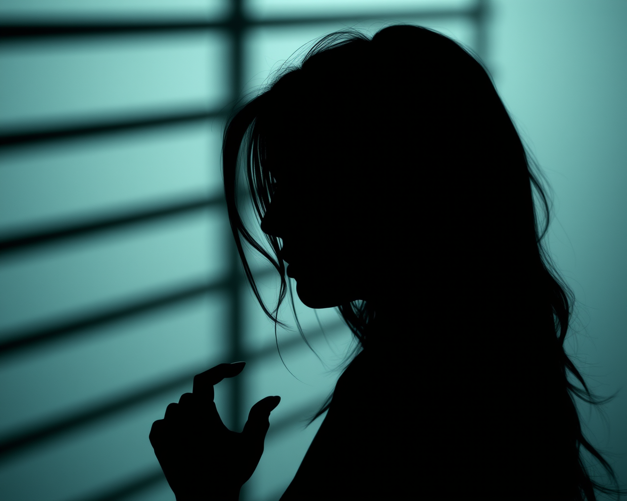 Silhouette d'une femme.