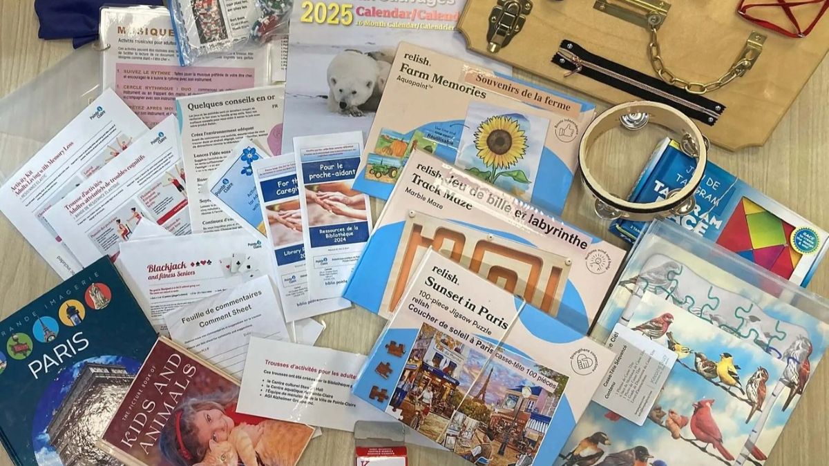 Trousses cognitives de la bibliothèque de Pointe-Claire.