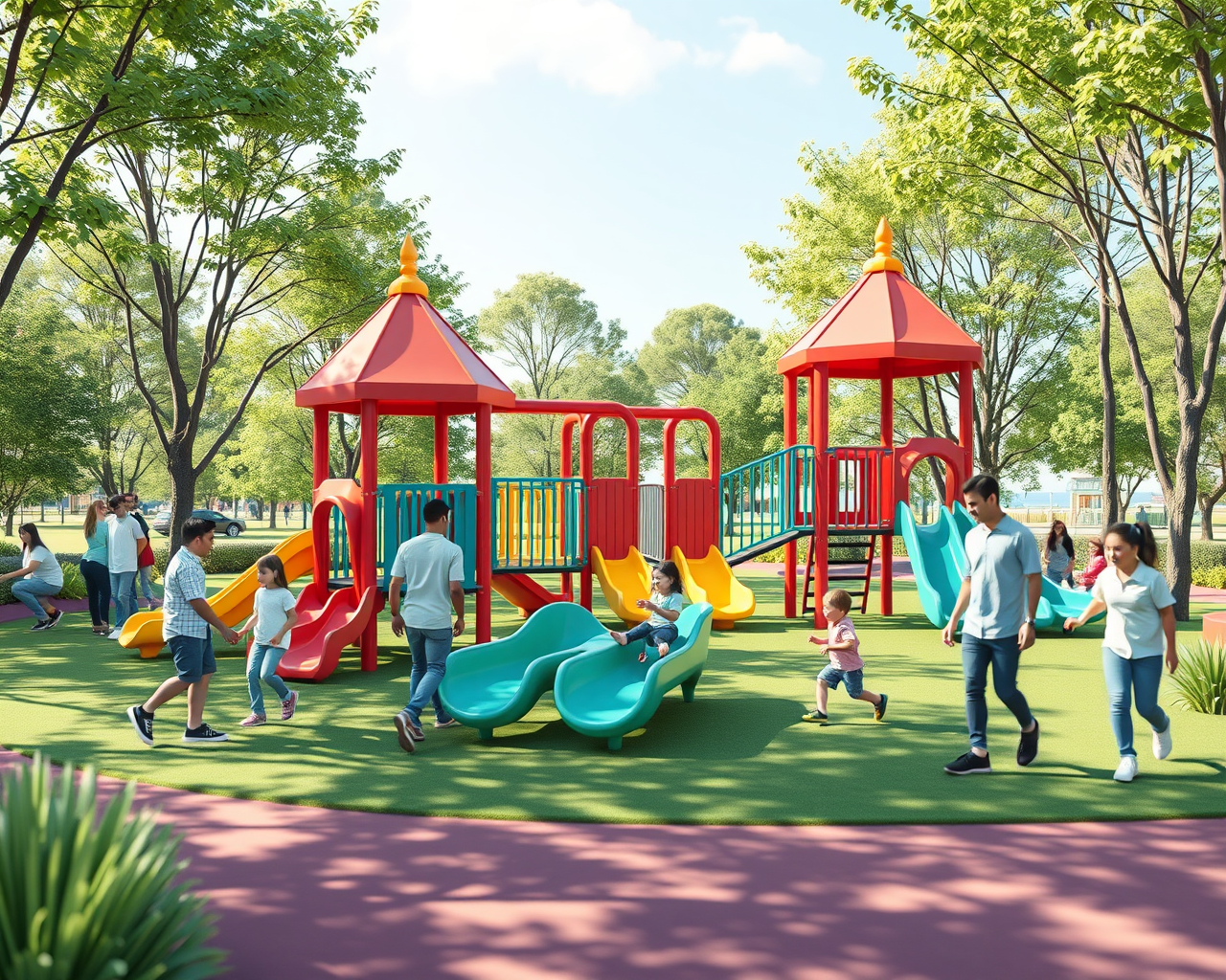 Image d'un terrain de jeu générée par l'intelligence artificielle.