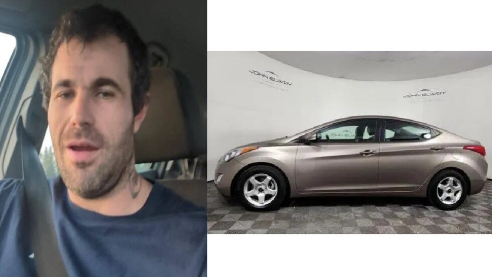 Montage montrant une photo de Kevin Gervais-Contant et une photo de sa voiture.